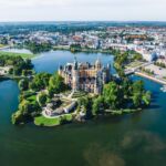 Schweriner Schloss aus der Luft